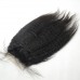 5x5 Kinky Straight Lace Closure,Natural Color,Brazilian Human Virgin Hair